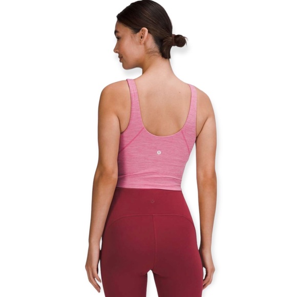 Lululemon Align High-Neck Tank Top in Heathered Pink Blossom Size 10 - Picture 2 of 10